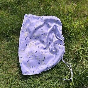 Purple Floral Mini Skirt